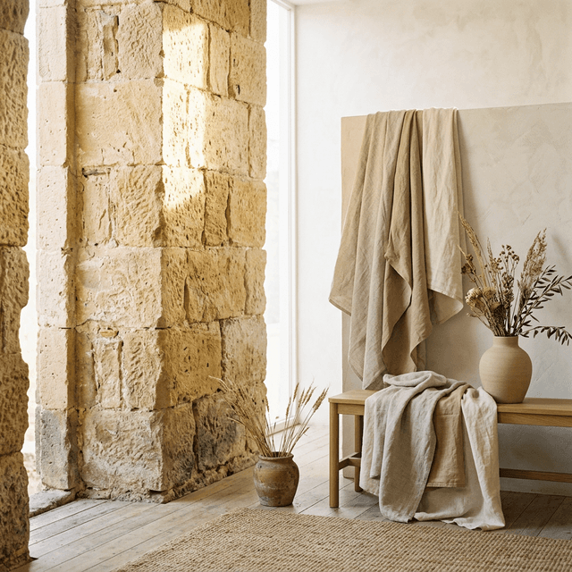 Ancient stone and linen